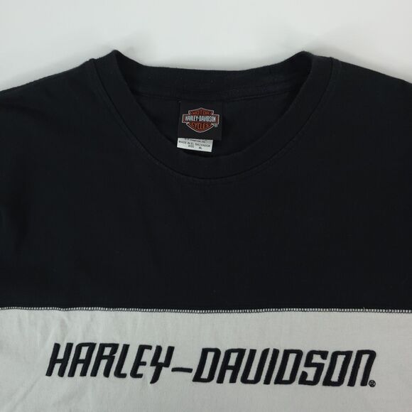 Harley Davidson Heavy Crew Neck Embroider Classic MC Tee Thiensville Wisconsin - Picture 6 of 10